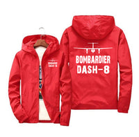 Thumbnail for Bombardier Dash-8 & Plane Designed Windbreaker Jackets