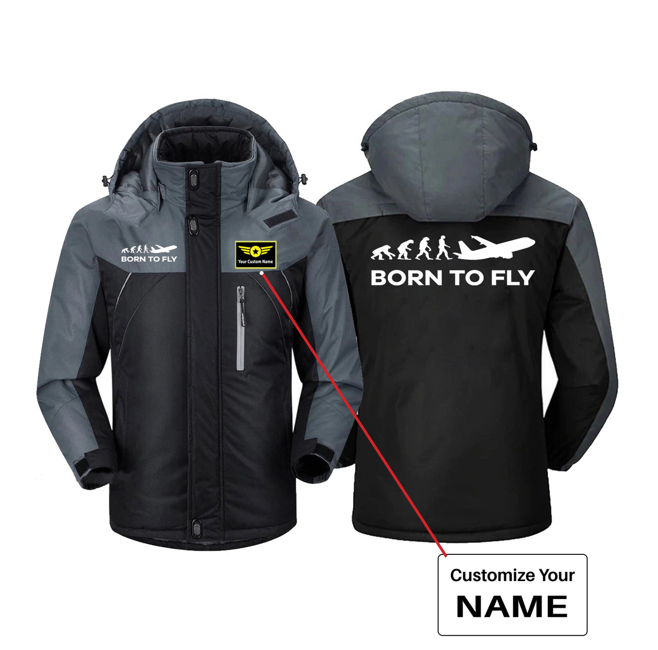 Born To Fly Designed Thick Winter Jackets