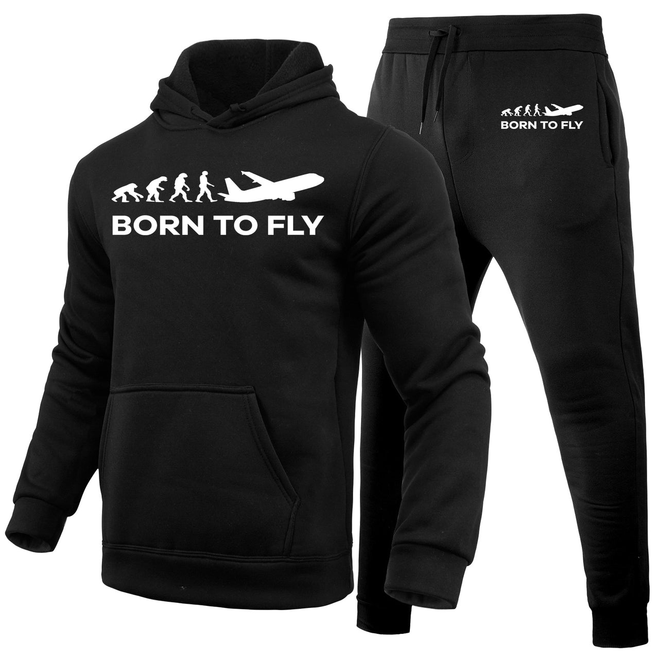 Born To Fly Designed Hoodies & Sweatpants Set