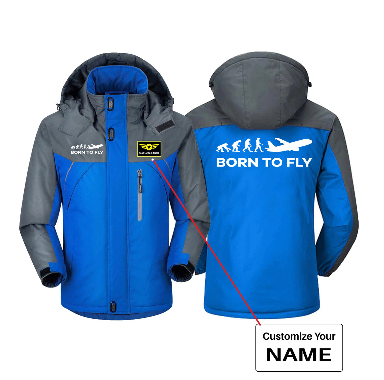 Born To Fly Designed Thick Winter Jackets