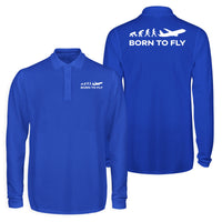 Thumbnail for Born To Fly Designed Long Sleeve Polo T-Shirts (Double-Side)