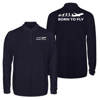 Thumbnail for Born To Fly Designed Long Sleeve Polo T-Shirts (Double-Side)