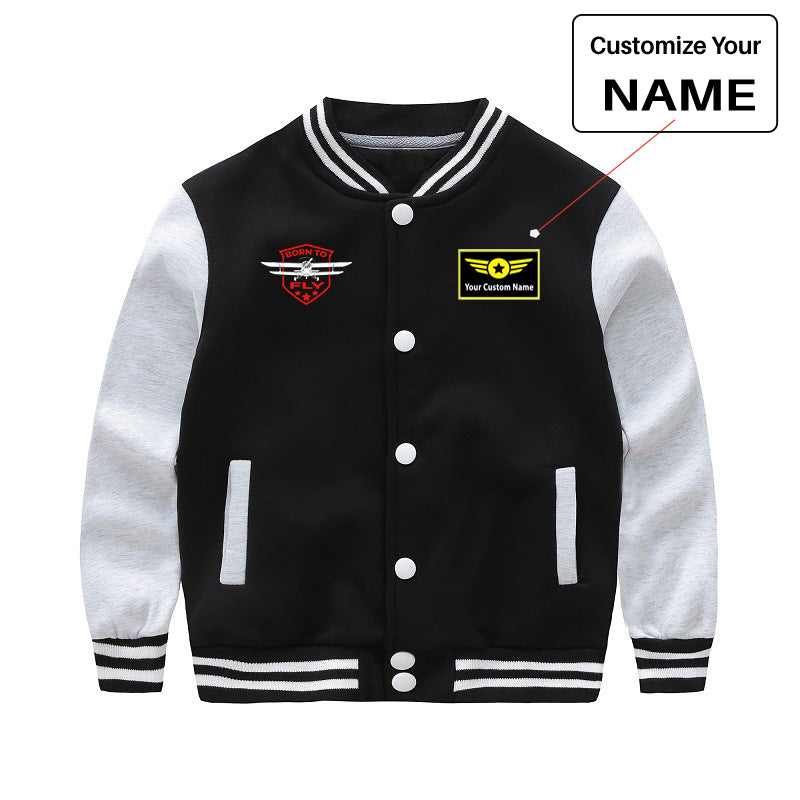 Born To Fly Designed Designed "CHILDREN" Baseball Jackets