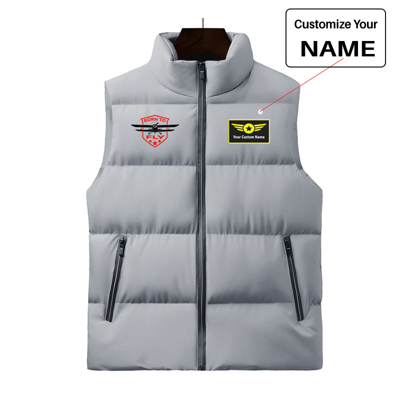 Born To Fly Designed Designed Puffy Vests