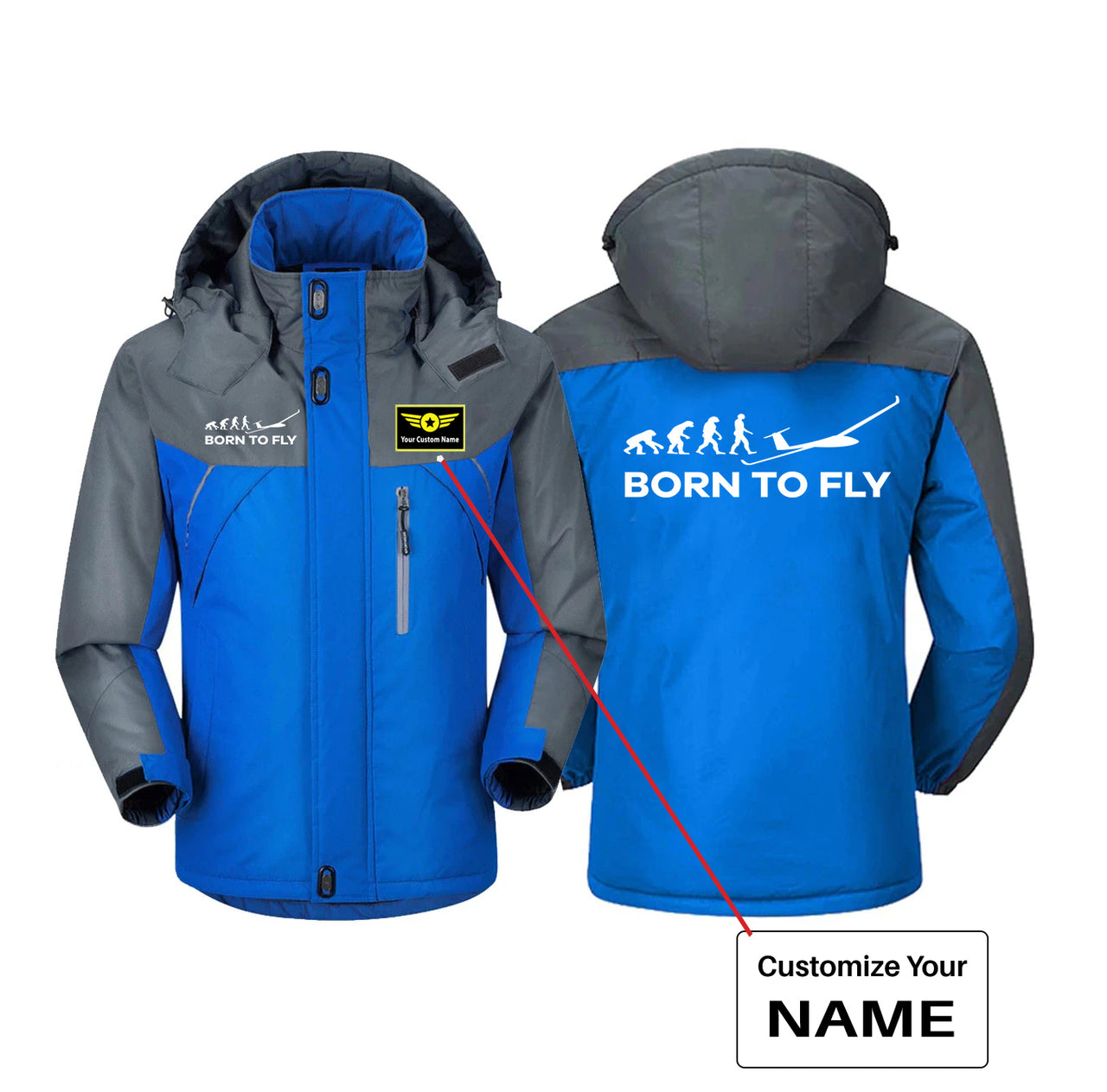 Born To Fly Glider Designed Thick Winter Jackets