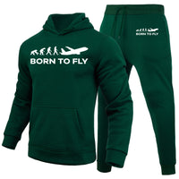 Thumbnail for Born To Fly Designed Hoodies & Sweatpants Set