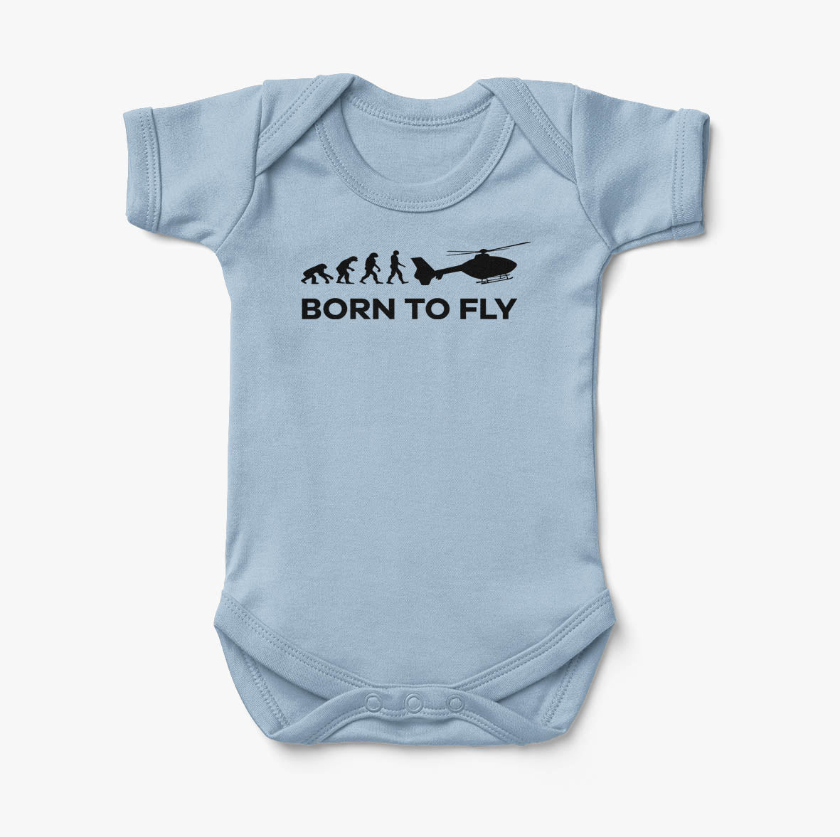 Born To Fly Helicopter Designed Baby Bodysuits