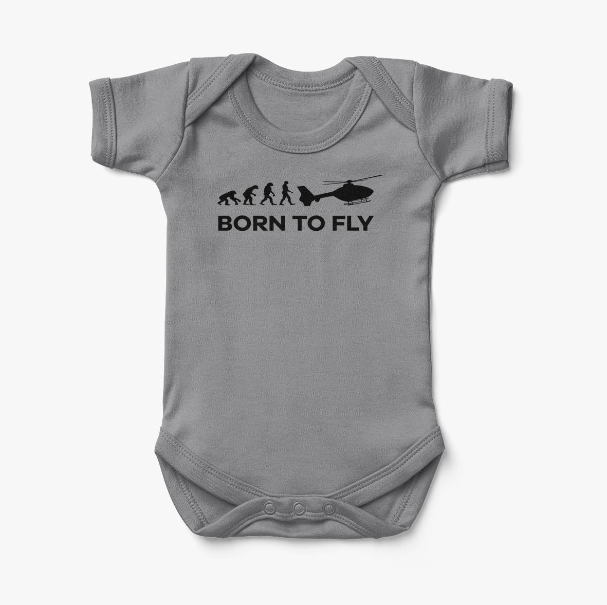 Born To Fly Helicopter Designed Baby Bodysuits