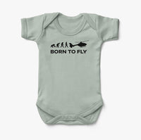 Thumbnail for Born To Fly Helicopter Designed Baby Bodysuits