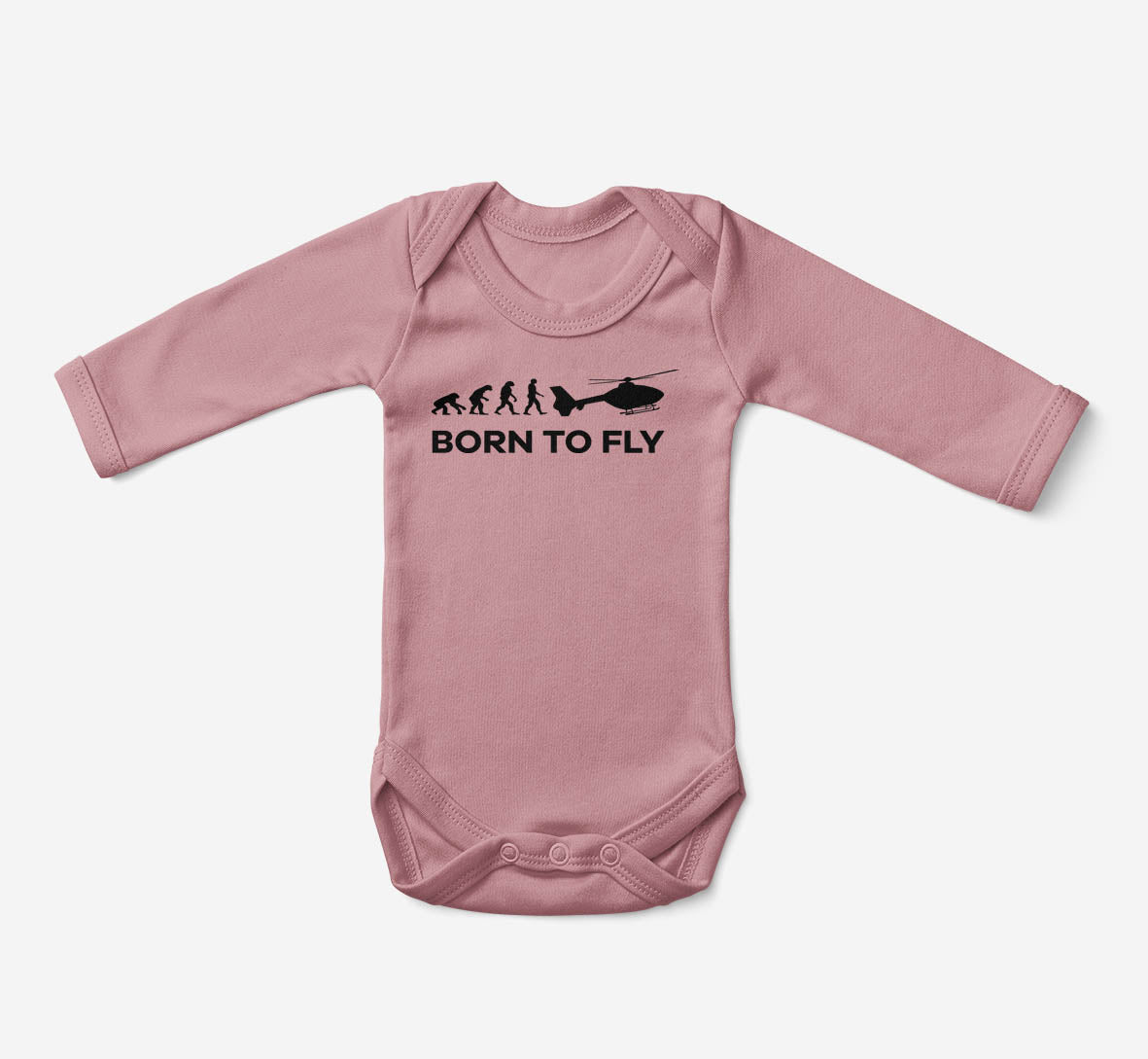 Born To Fly Helicopter Designed Baby Bodysuits