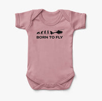 Thumbnail for Born To Fly Helicopter Designed Baby Bodysuits