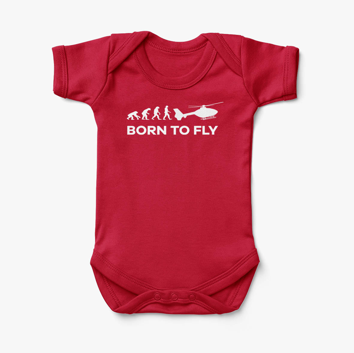 Born To Fly Helicopter Designed Baby Bodysuits