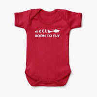 Thumbnail for Born To Fly Helicopter Designed Baby Bodysuits