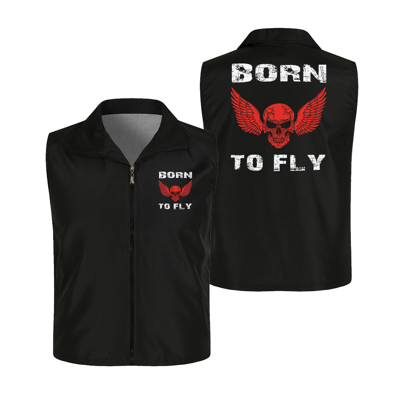 Born To Fly SKELETON Designed Thin Style Vests