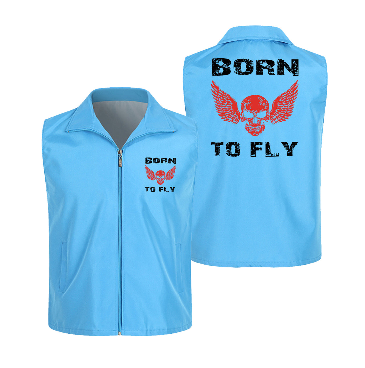 Born To Fly SKELETON Designed Thin Style Vests