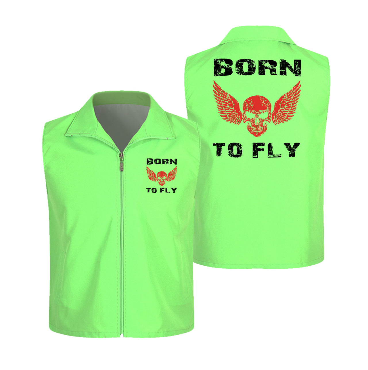 Born To Fly SKELETON Designed Thin Style Vests