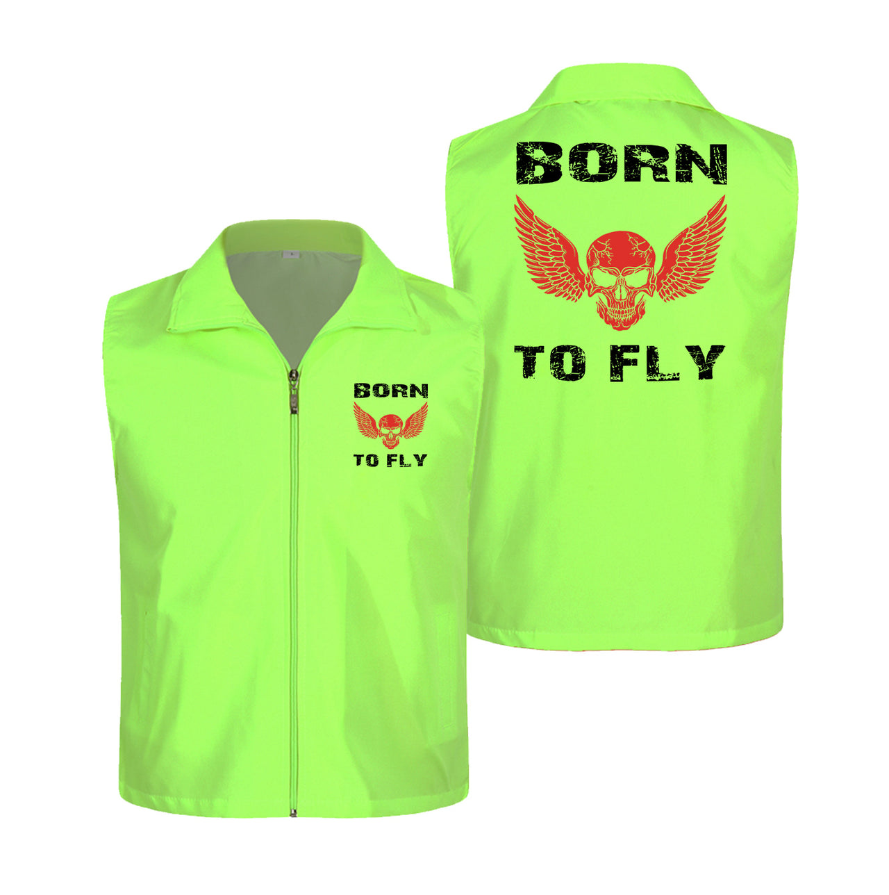 Born To Fly SKELETON Designed Thin Style Vests