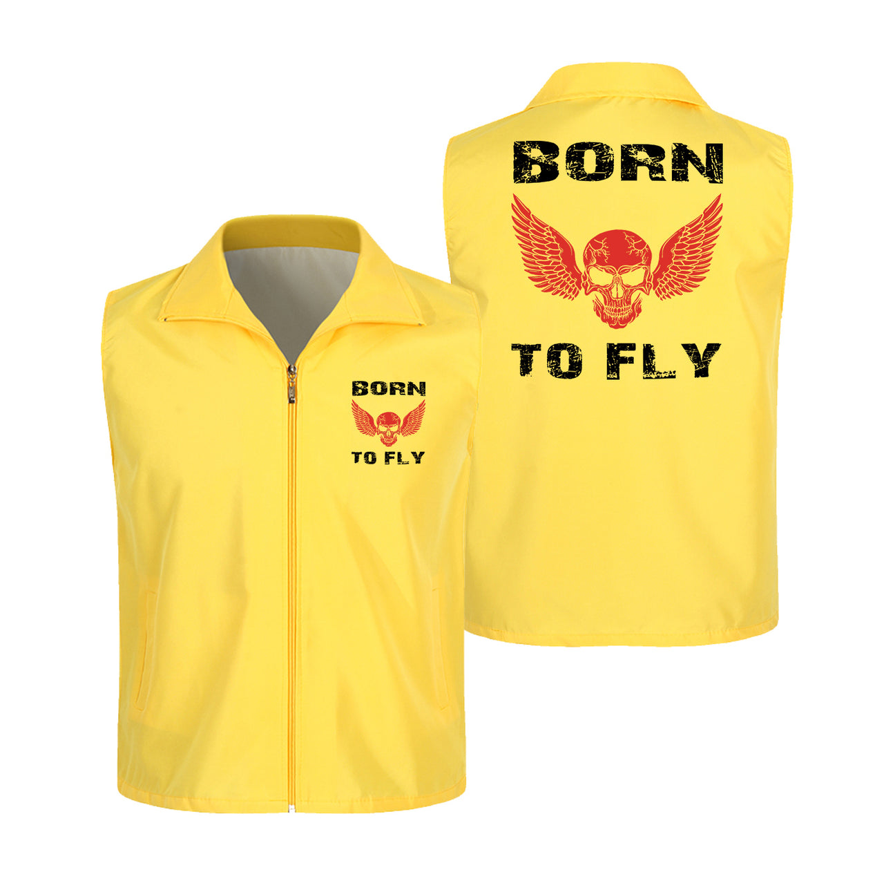 Born To Fly SKELETON Designed Thin Style Vests