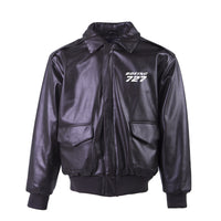 Thumbnail for Boeing 727 & Text Designed Leather Bomber Jackets (NO Fur)