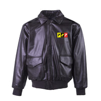 Thumbnail for Flat Colourful 727 Designed Leather Bomber Jackets (NO Fur)