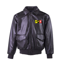 Thumbnail for Flat Colourful 777 Designed Leather Bomber Jackets (NO Fur)