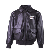 Thumbnail for Amazing Boeing 767 Designed Leather Bomber Jackets (NO Fur)