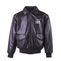 Thumbnail for Cessna 182 & Plane Designed Leather Bomber Jackets (NO Fur)