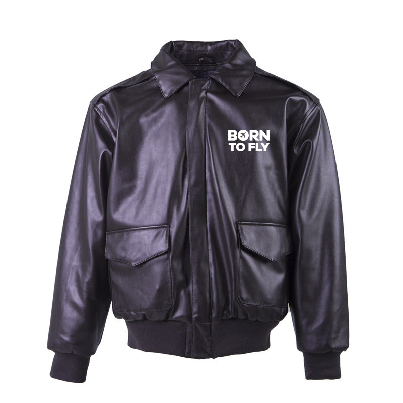 Born To Fly Special Designed Leather Bomber Jackets (NO Fur)