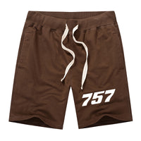 Thumbnail for 757 Flat Text Designed Cotton Shorts