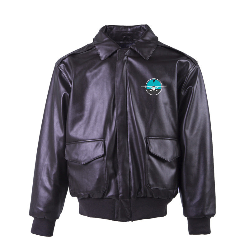 Cessna & Gyro Designed Leather Bomber Jackets (NO Fur)