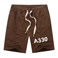 Thumbnail for A330 Flat Text Designed Cotton Shorts