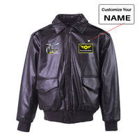 Thumbnail for Airbus A380 & GP7000 Engine Designed Leather Bomber Jackets (NO Fur)