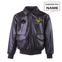 Thumbnail for Fighting Falcon F16 - Death From Above Designed Leather Bomber Jackets (NO Fur)