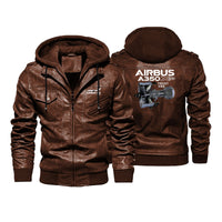 Thumbnail for Airbus A350 & Trent XWB Engine Designed Hooded Leather Jackets