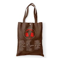 Thumbnail for Aviation Alphabet 3 Designed Tote Bags