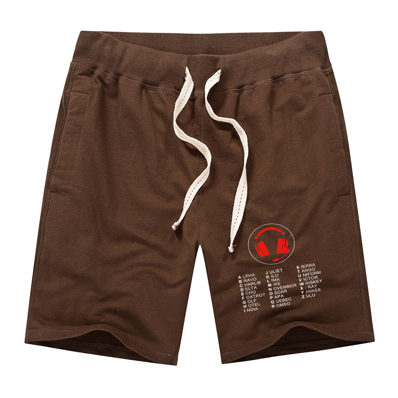 Aviation Alphabet 3 Designed Cotton Shorts