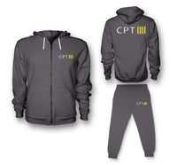 Thumbnail for CPT & 4 Lines Designed Zipped Hoodies & Sweatpants Set