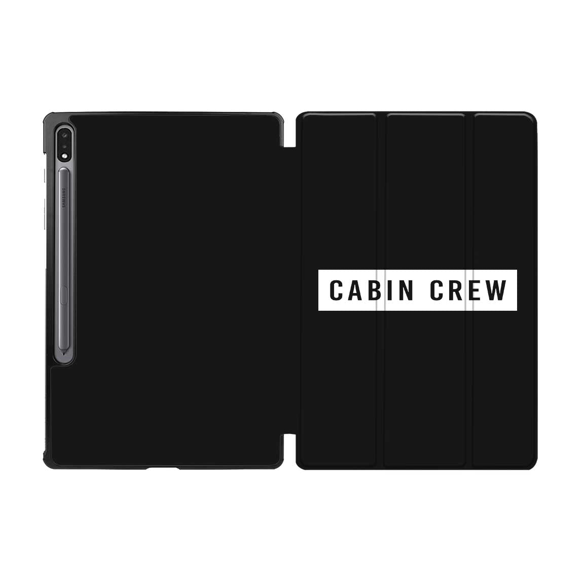 Cabin Crew Text Designed Samsung Tablet Cases