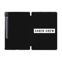 Thumbnail for Cabin Crew Text Designed Samsung Tablet Cases