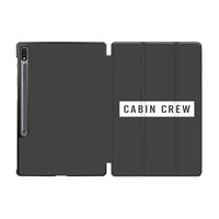 Thumbnail for Cabin Crew Text Designed Samsung Tablet Cases