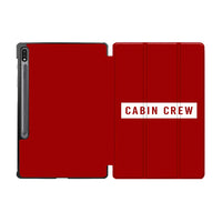 Thumbnail for Cabin Crew Text Designed Samsung Tablet Cases