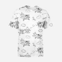 Thumbnail for Cartoon Planes Designed 3D T-Shirts