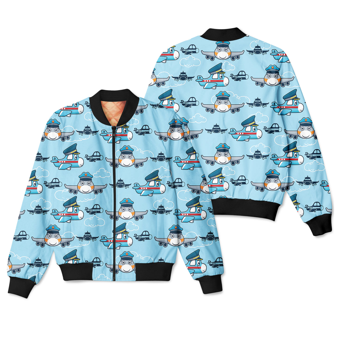 Cartoon & Funny Airplanes Designed 3D Pilot Bomber Jackets