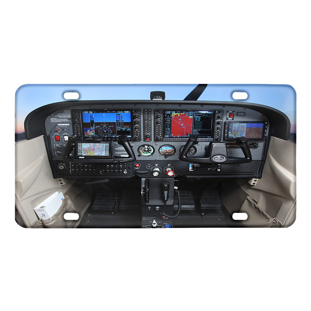 Cessna 172 Cockpit Designed Metal (License) Plates