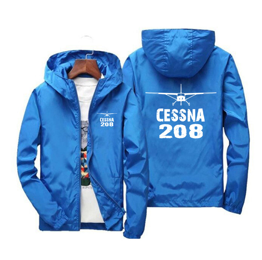 Cessna 208 & Plane Designed Windbreaker Jackets