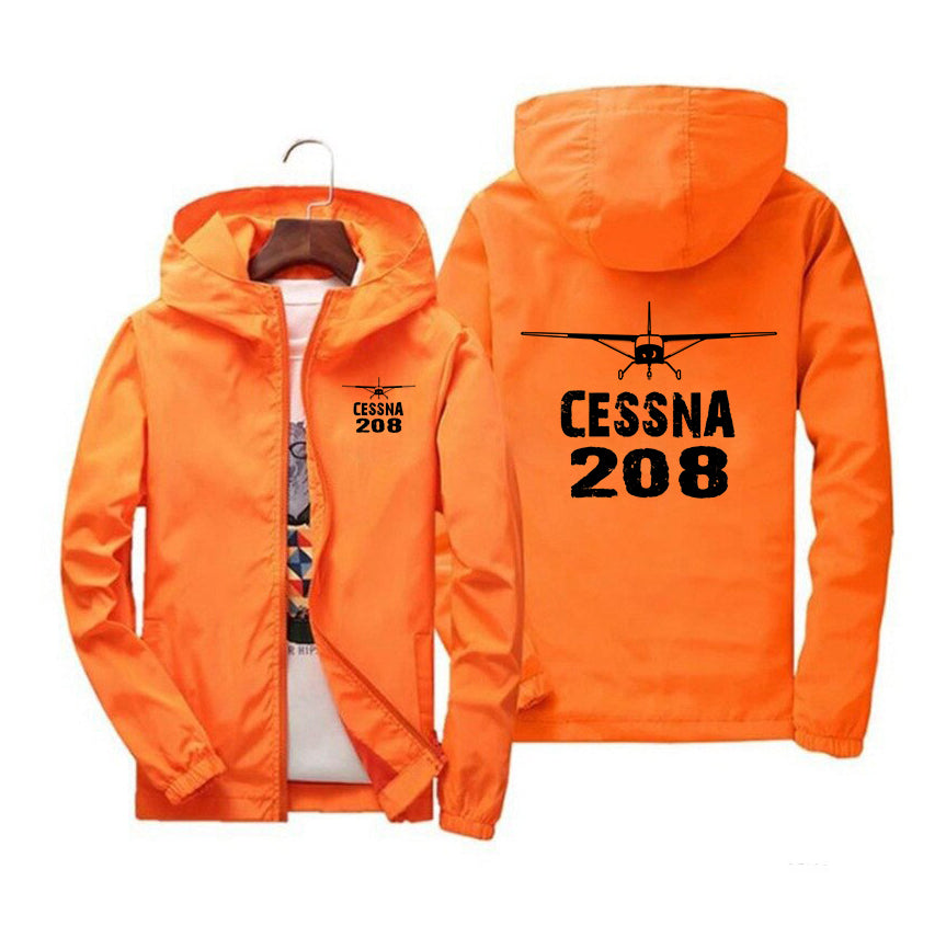 Cessna 208 & Plane Designed Windbreaker Jackets