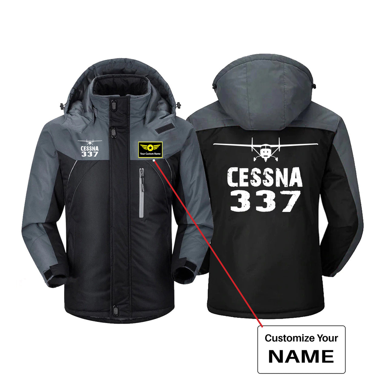 Cessna 337 & Plane Designed Thick Winter Jackets