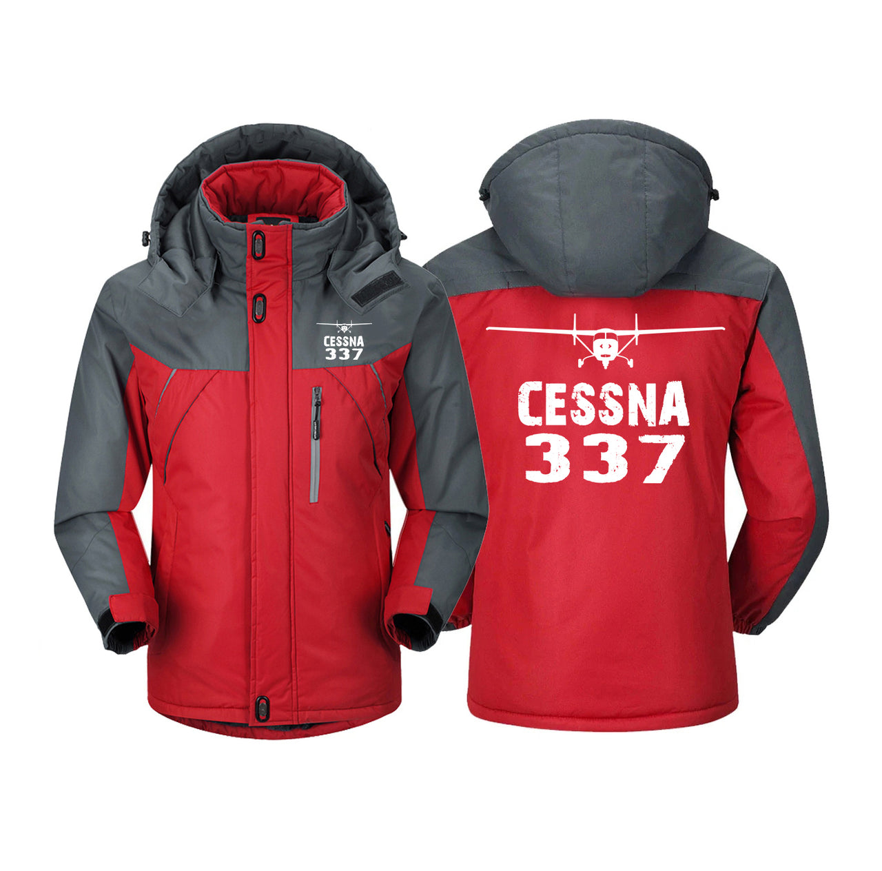 Cessna 337 & Plane Designed Thick Winter Jackets