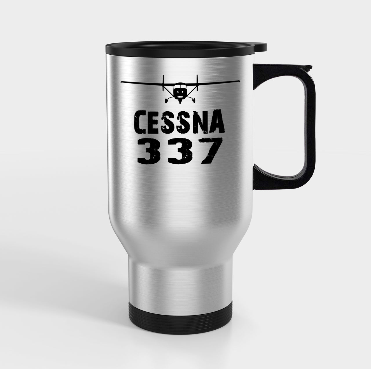 Cessna 337 & Plane Designed Travel Mugs (With Holder)