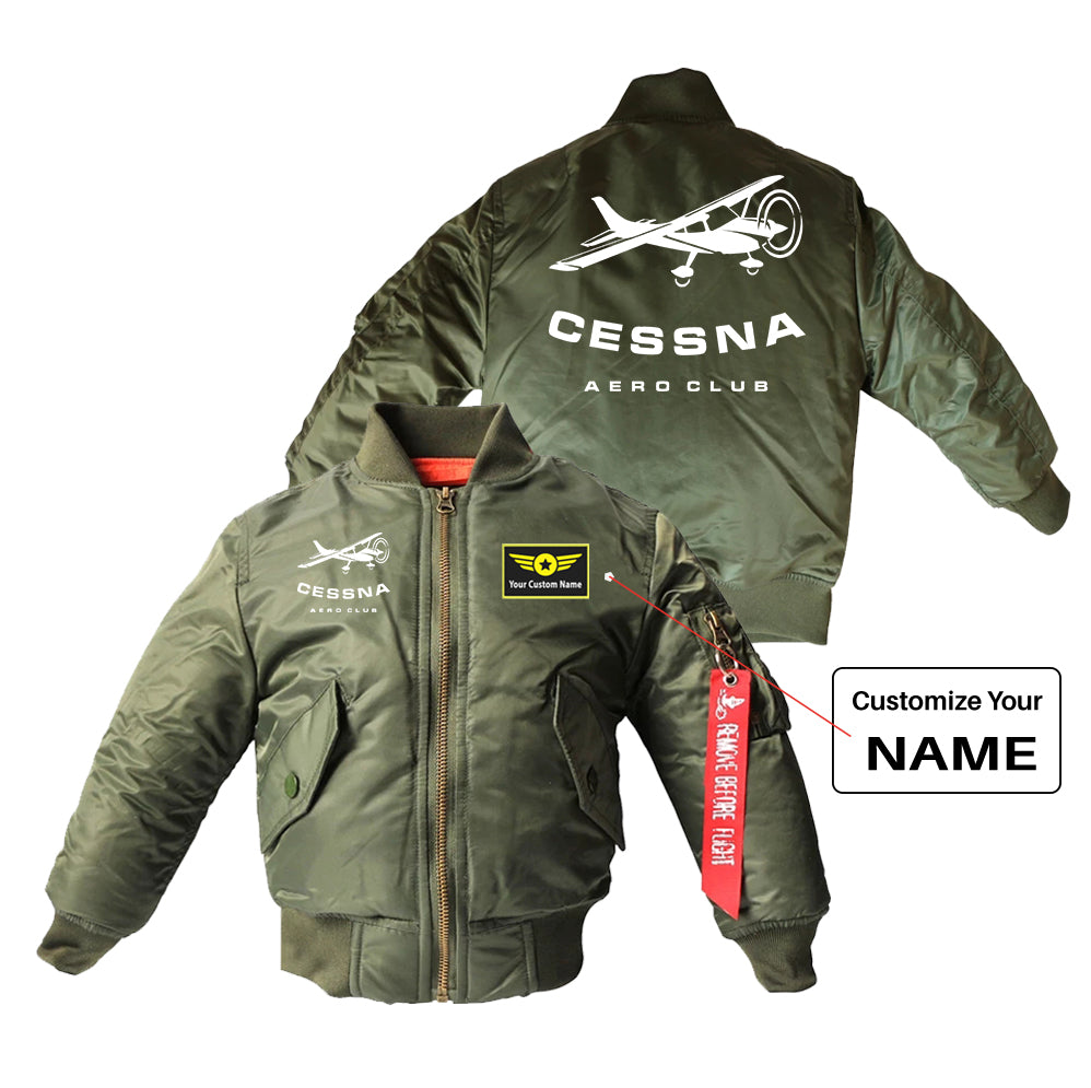 Cessna Aeroclub Designed Children Bomber Jackets